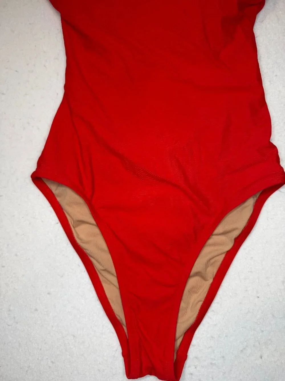 J.Crew One Piece Swimsuit Cherry Red Open  Crisscross Cutout Back Women’s Size 4